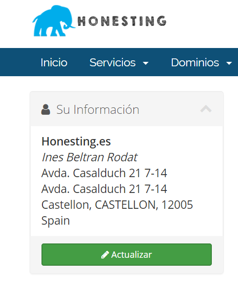 actualizar datos