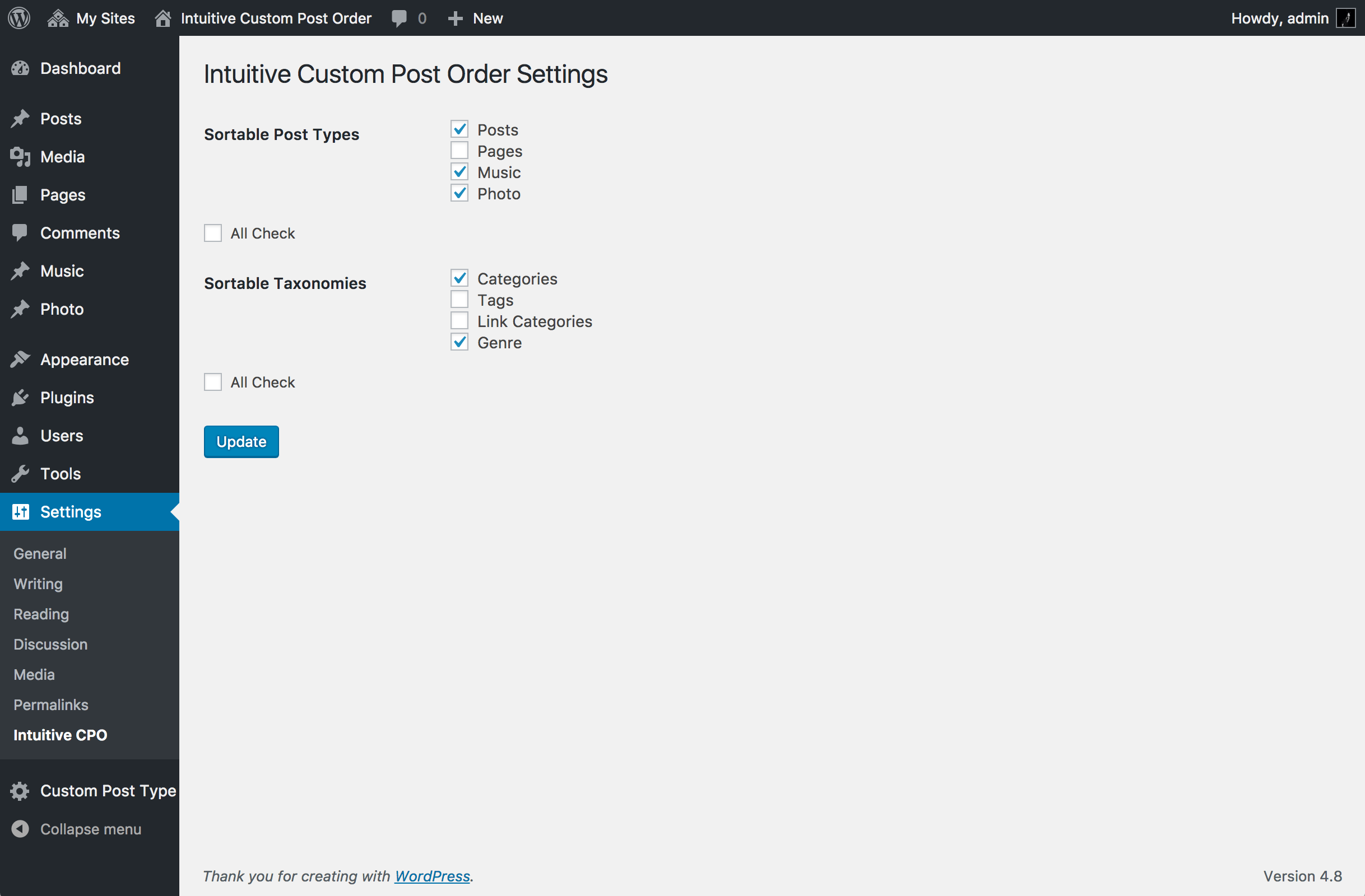 ordenar entradas post wordpress